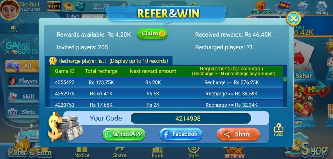 Tiger Club Refer and Earn invite link payouts